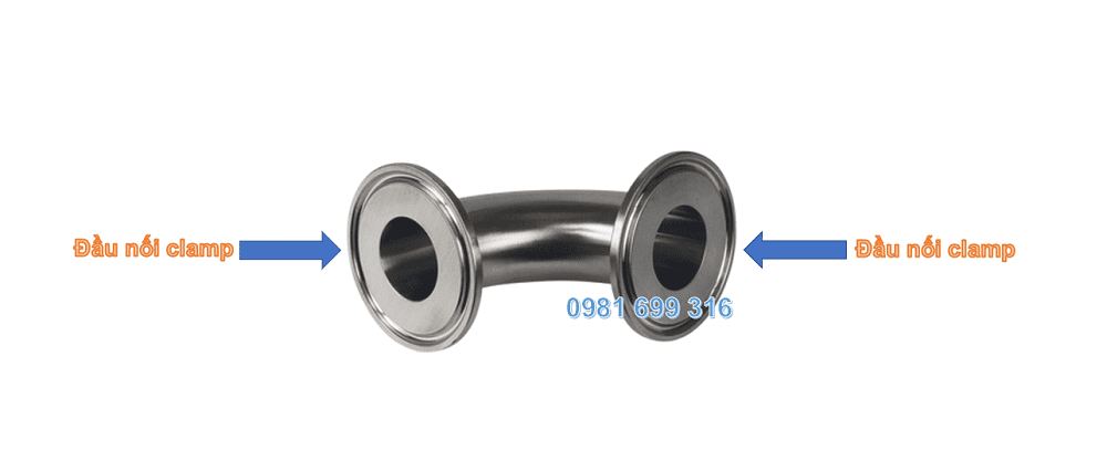 cút inox vi sinh nối clamp 1