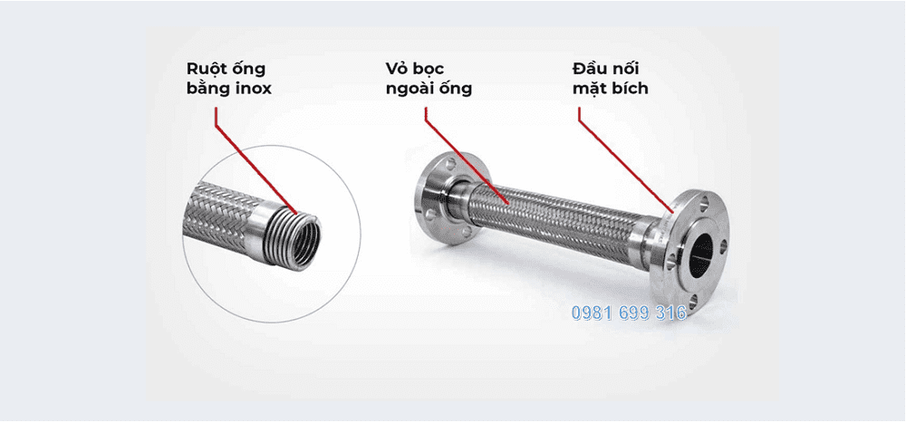 khớp nối mềm inox mặt bích 2