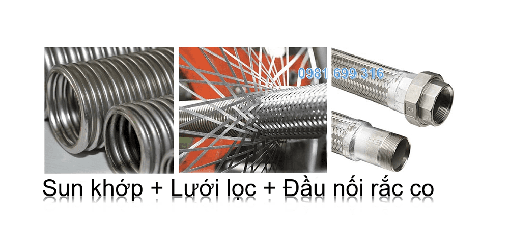 khớp nối mềm inox 2 đầu rắc co 1