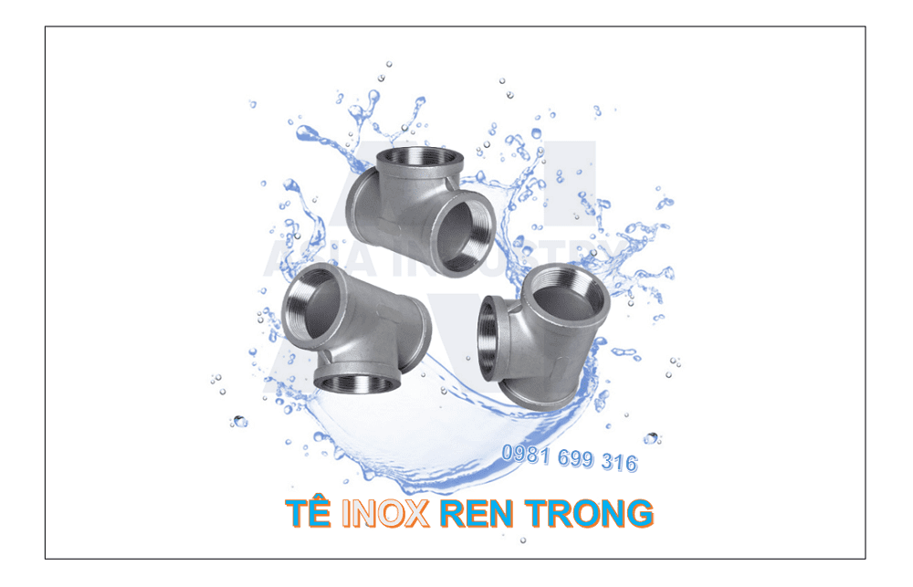 tê inox ren trong 1