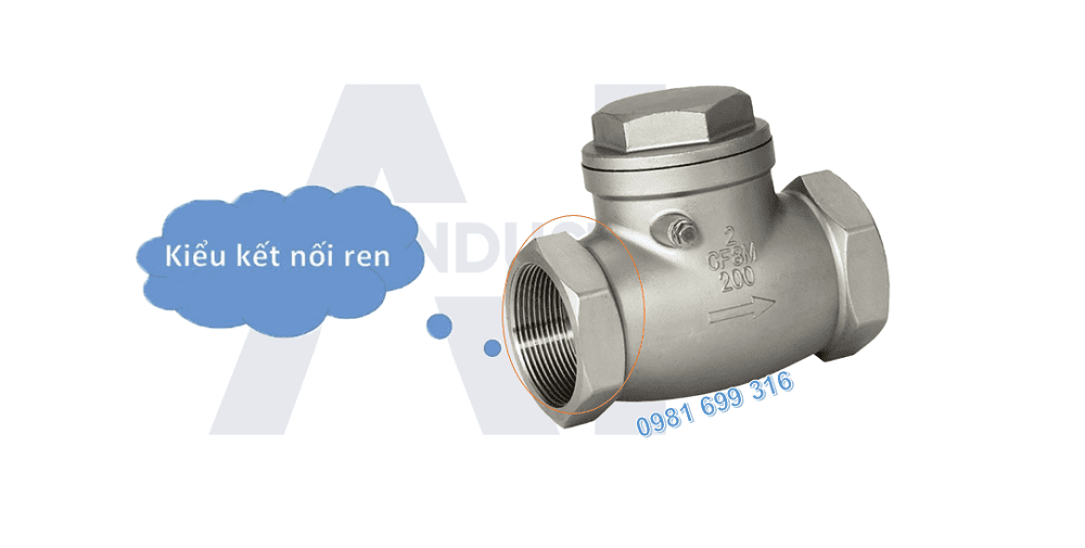 van 1 chiều inox nối ren 1