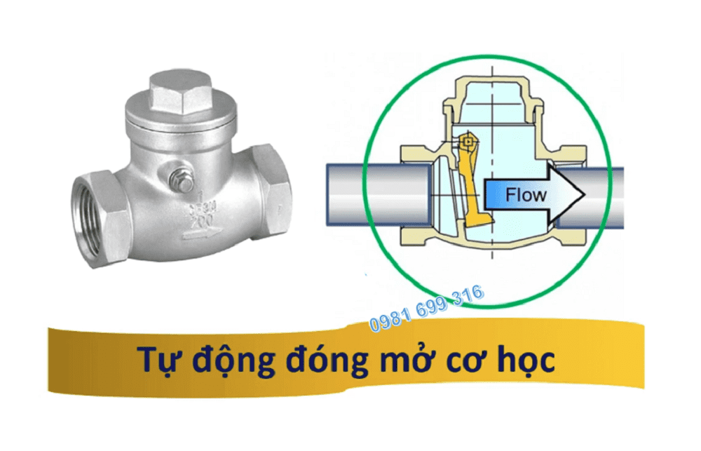 van 1 chiều inox nối ren 3