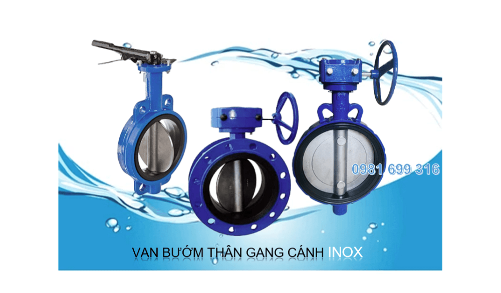 van bướm thân gang cánh inox 1