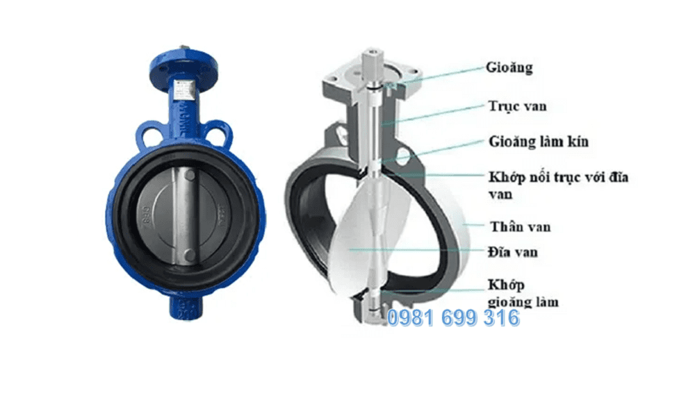 van bướm thân gang cánh inox 2