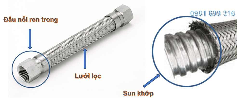khớp nối mềm inox ren trong 2