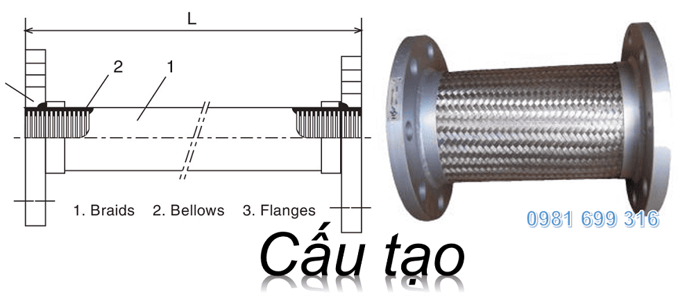 Khớp nối mềm inox DN100 2