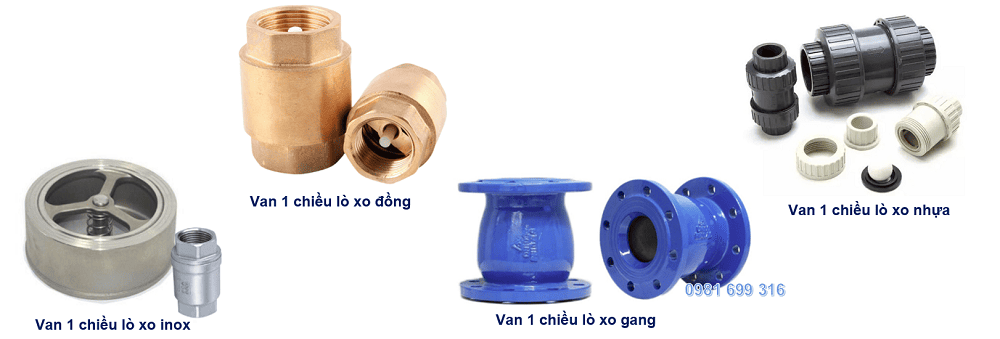 van 1 chiều lò xo 3