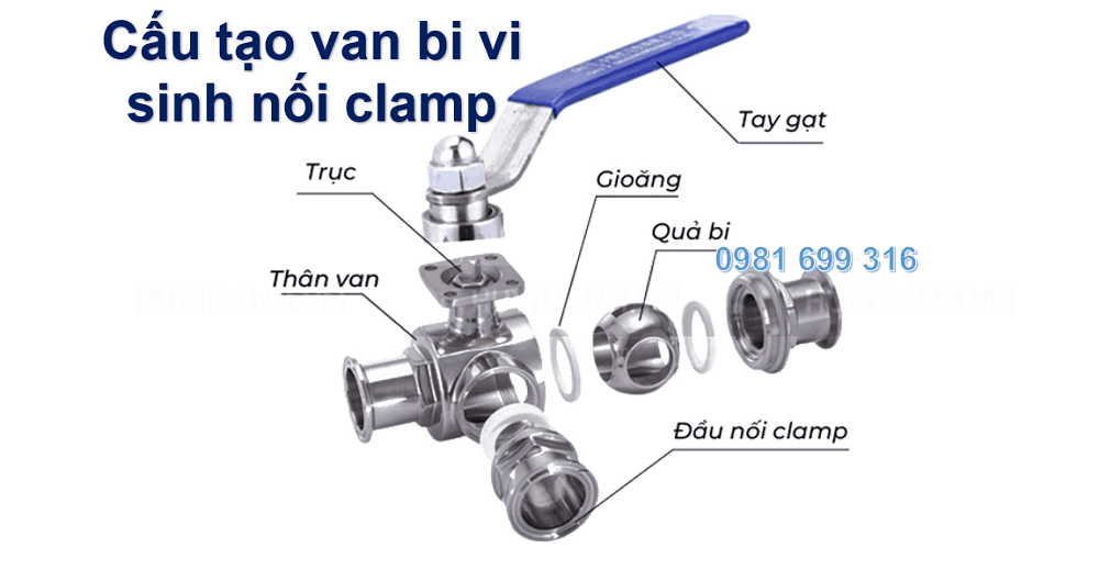 van bi vi sinh nối clamp 2