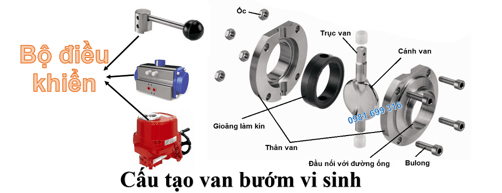 van bướm vi sinh inox 304 2