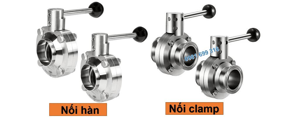 van bướm vi sinh inox 304 8