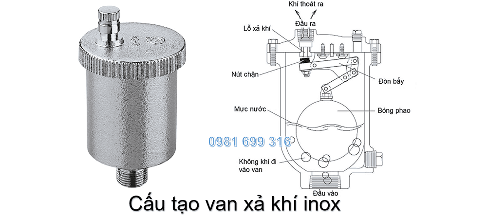 van xả khí inox 2