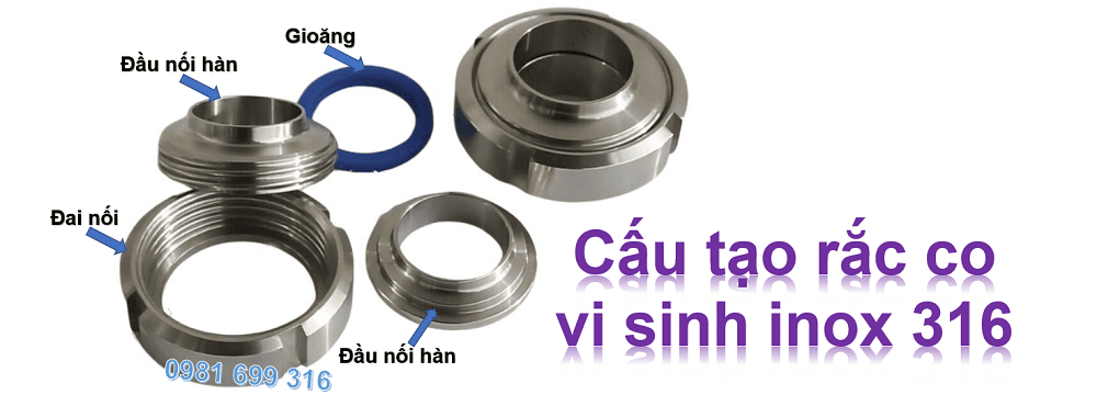 rắc co vi sinh inox 316 2