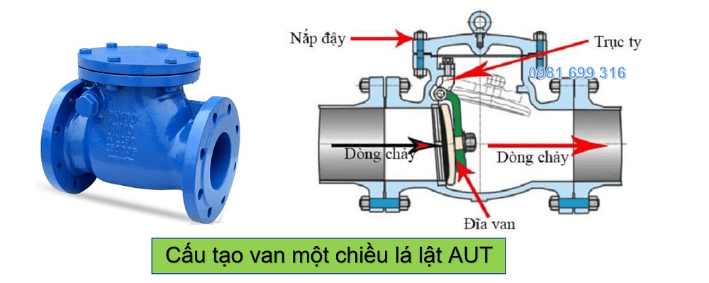 van 1 chiều lá lật AUT 2