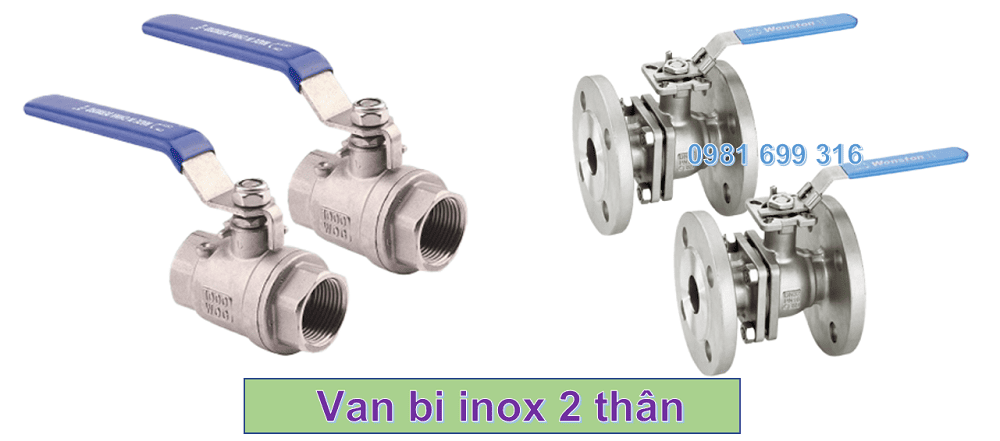 van bi inox 2 thân 1 