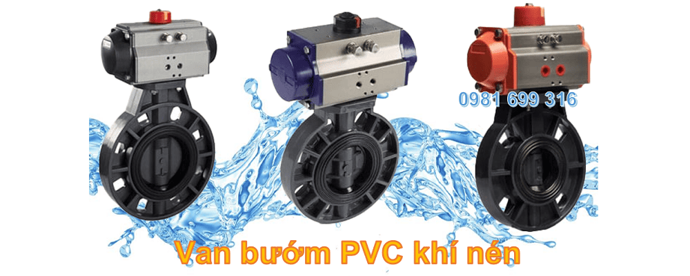 van bướm PVC khí nén 1