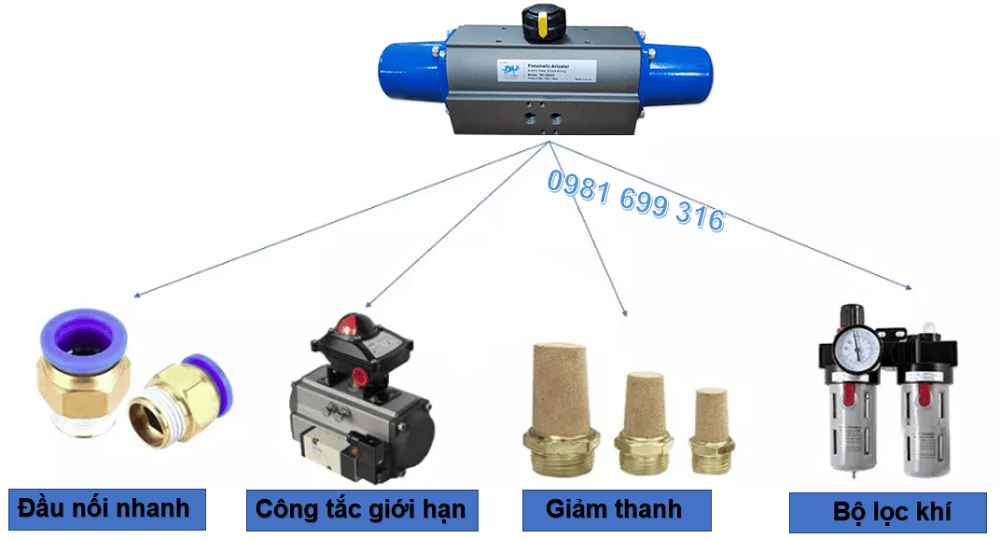 van bướm khí nén tác động đơn 3