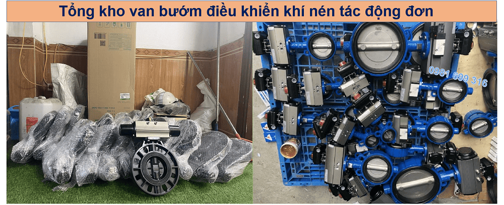 van bướm khí nén tác động đơn 4