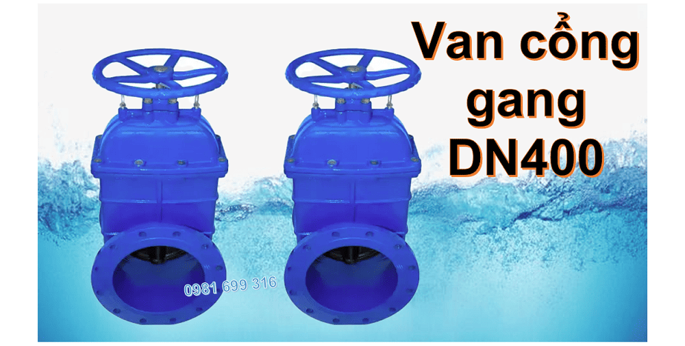 van cổng gang DN400 1
