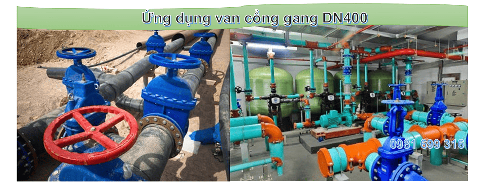 van cổng gang DN400 2