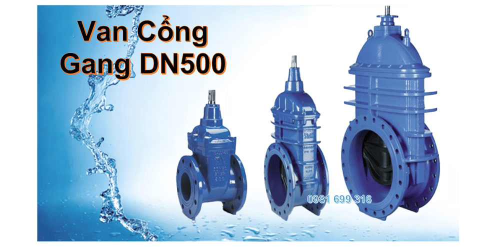 van cổng gang DN500 1
