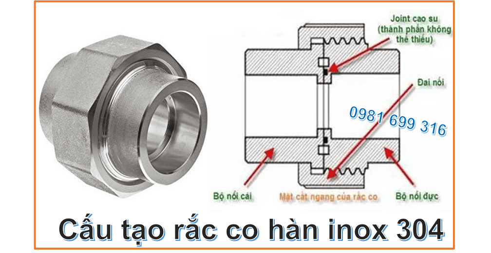 Rắc co hàn inox 304 1