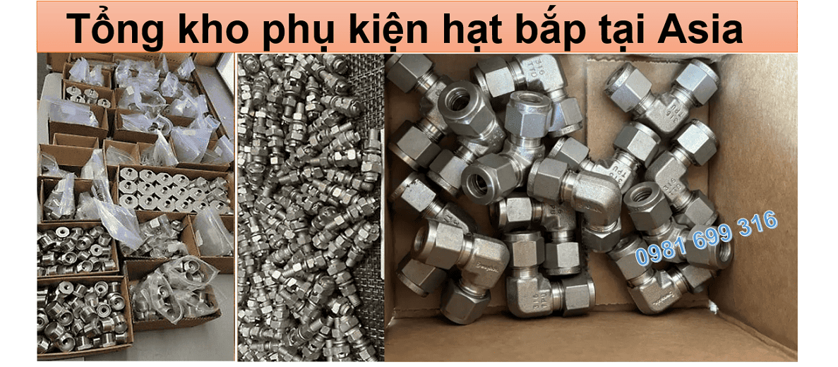 Tê nối hạt bắp inox 304 7