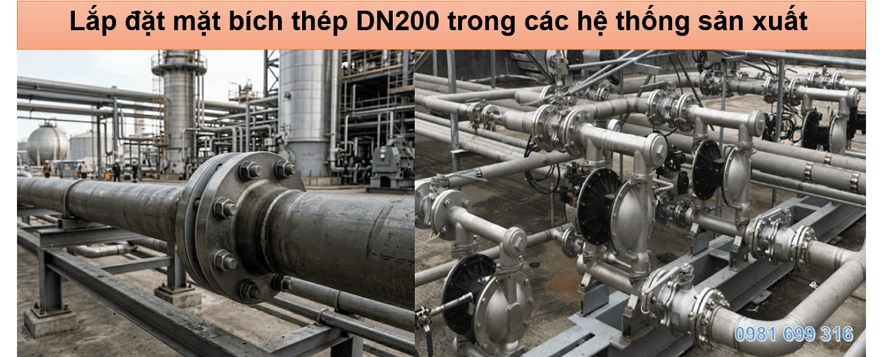 Mặt bích thép DN200 2